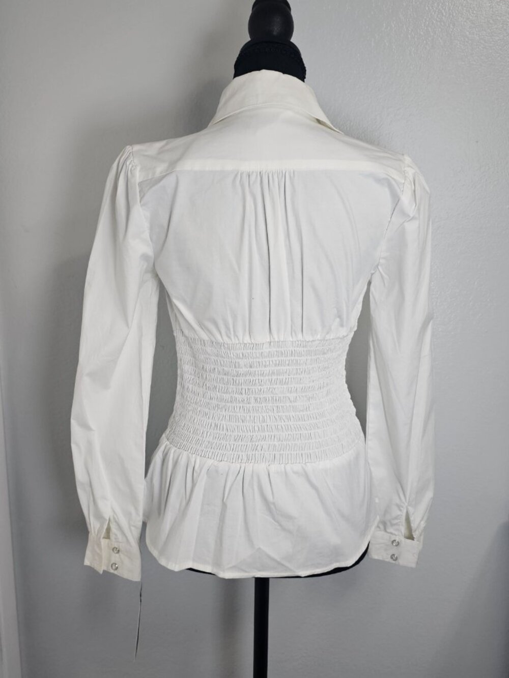 Grass Collection Ruffled Long Sleeves Cottagecore Whimsigoth Fairy Blouse Sz S - Picture 3 of 6